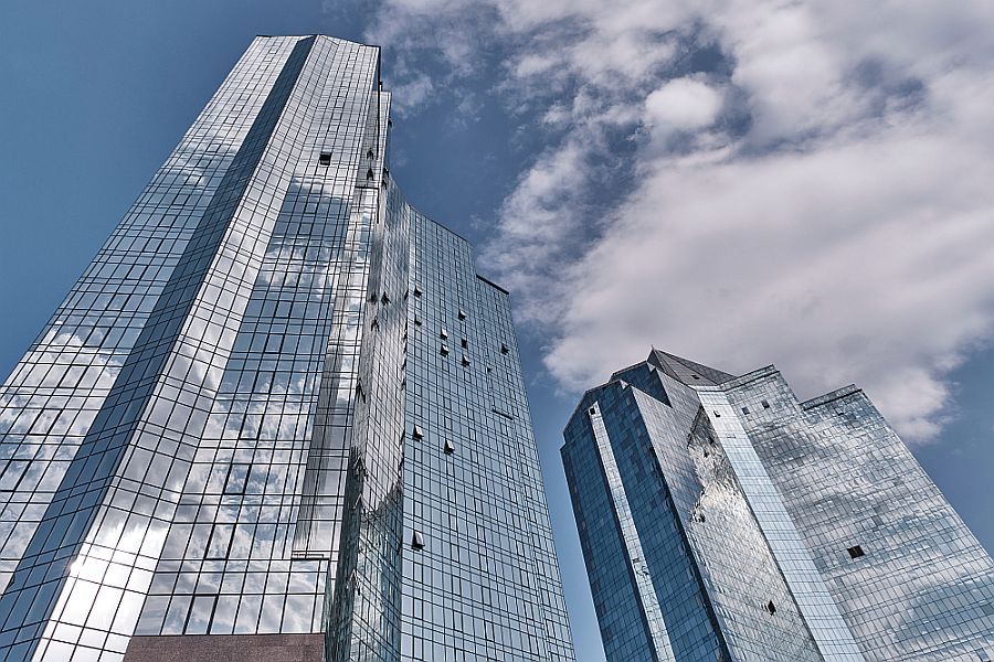 Office towers in Almaty, Kazakhstan